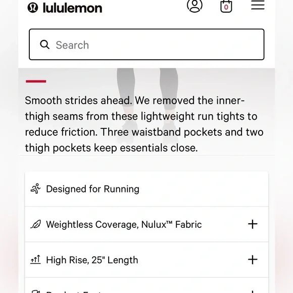 Fast and Free High-Rise Tight 25” Pockets 4 - Picture 8 of 8